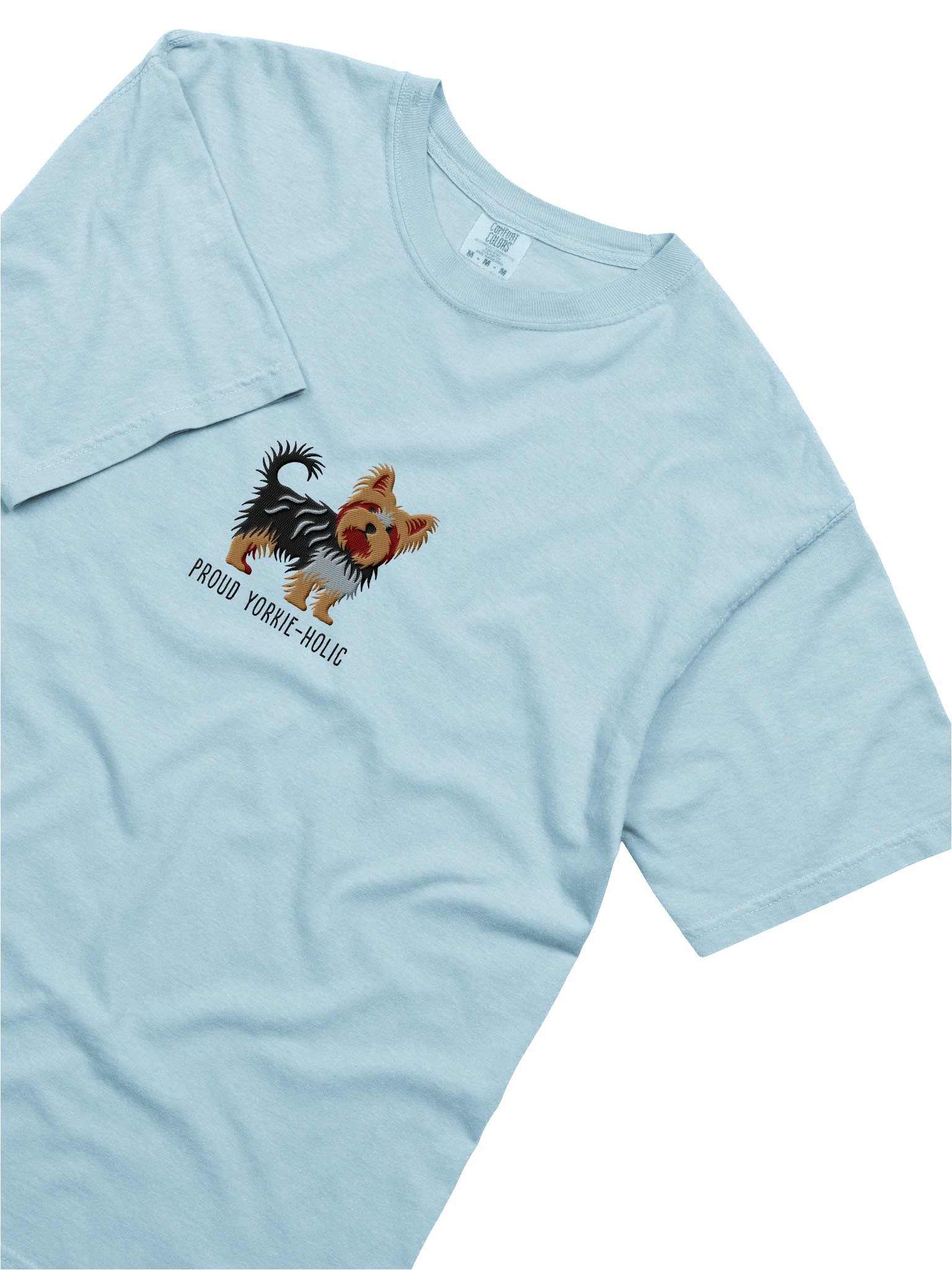 Proud Yorkie-holic T-Shirt(Embroidered) of a Yorkshire Terrier(2) product image (55)