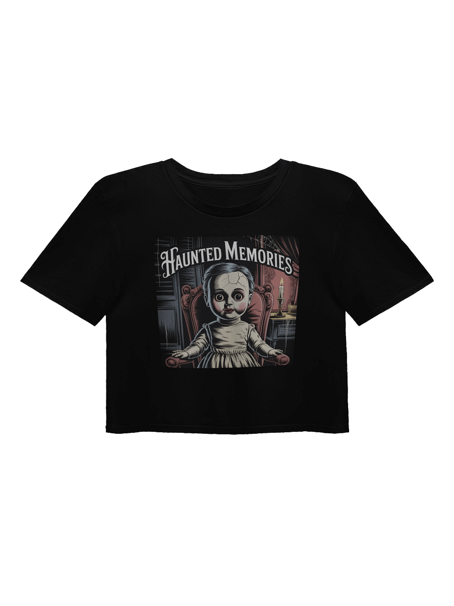 Midnight Veil Designs Gothic Women's Crop Top - Haunted Memories Black product image (1)