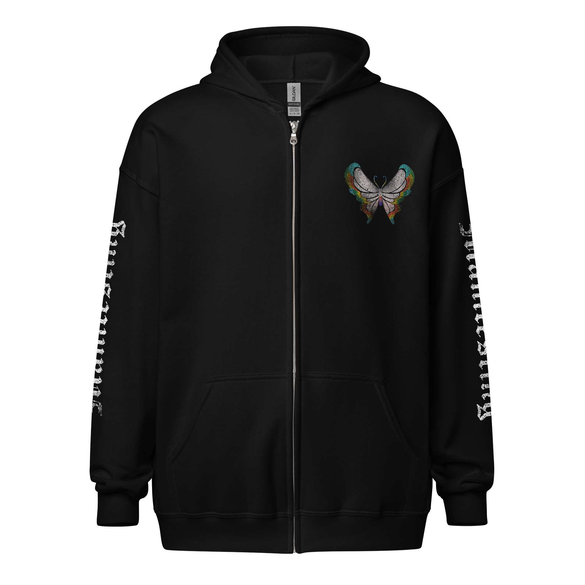 Manifesting a Plushie Zip Up Hoodie - Grunge Butterfly Edition product image (1)