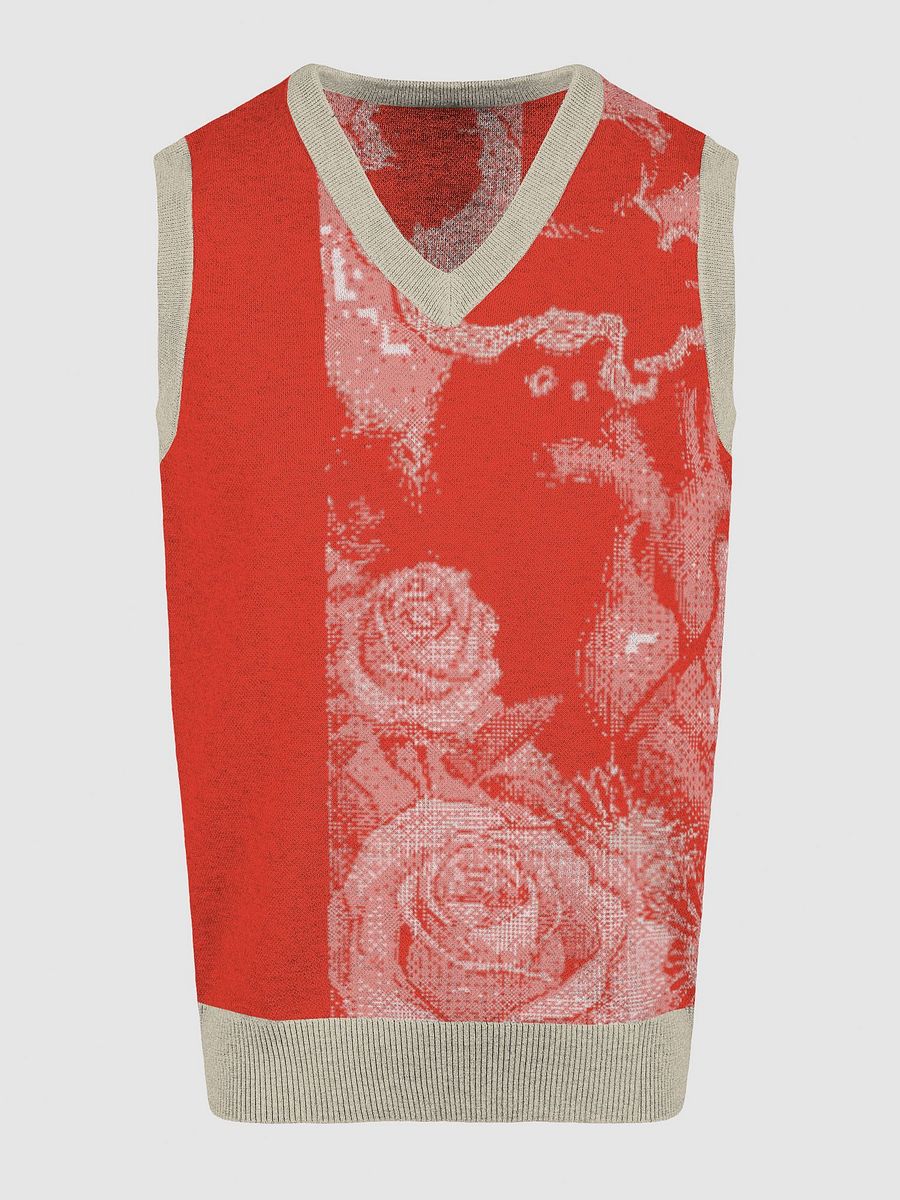 Floral Fantasy Knitted V-Neck Vest product image (12)