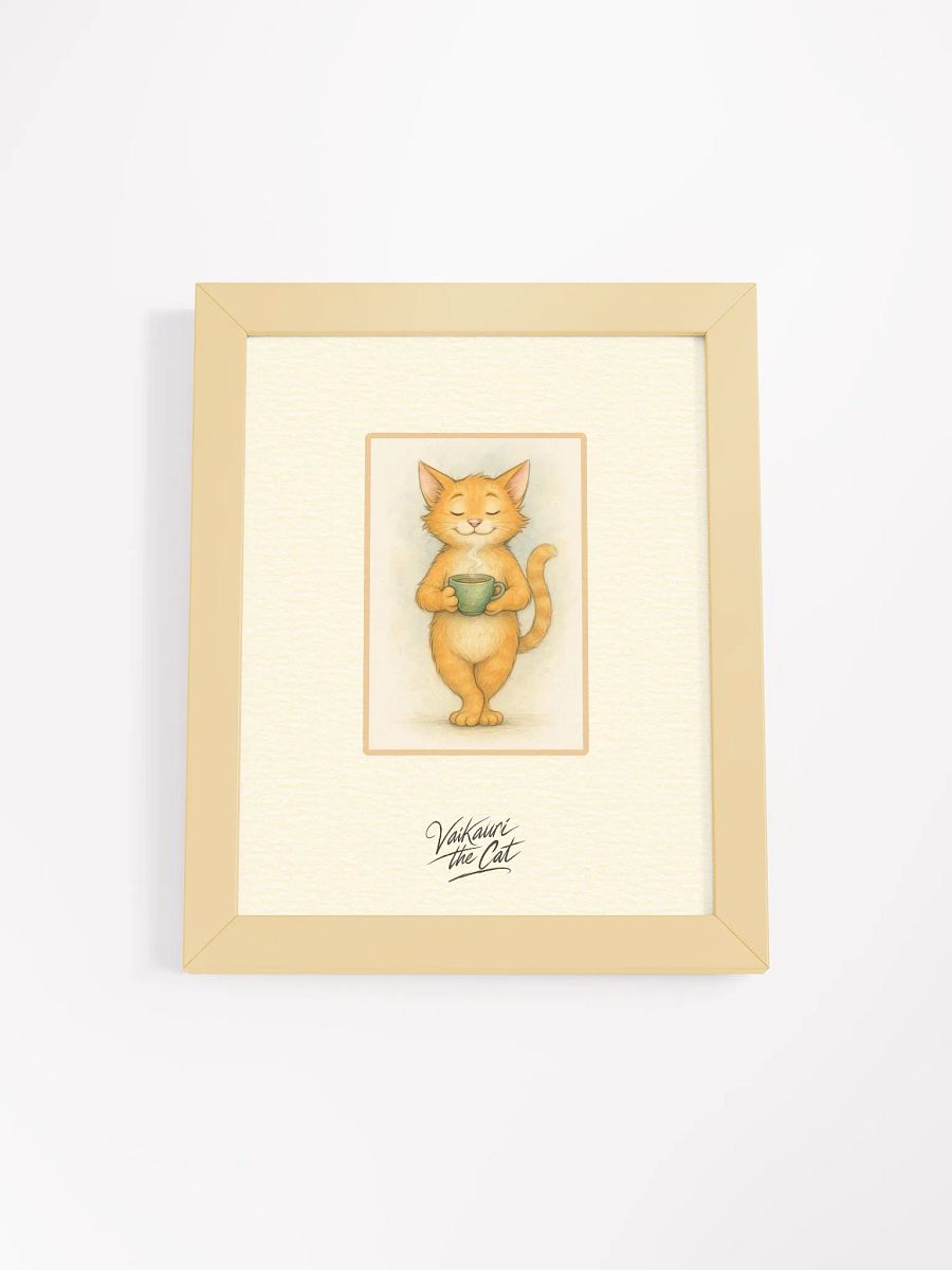 Vaikauri the Cat Framed Matte Artprint product image (1)