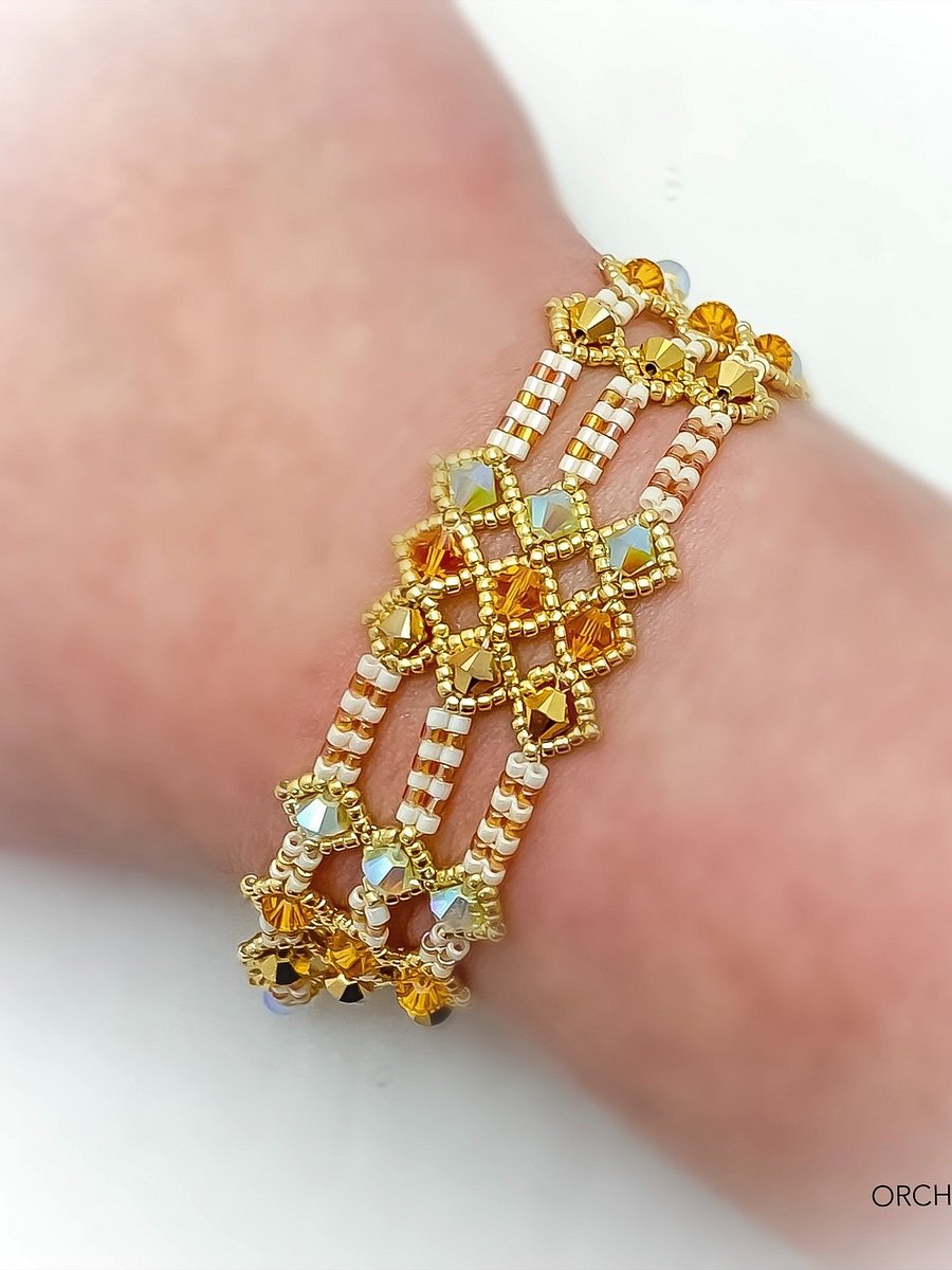 Beading Pattern – Netted Bicone and Herringbone Bracelet product image (5)