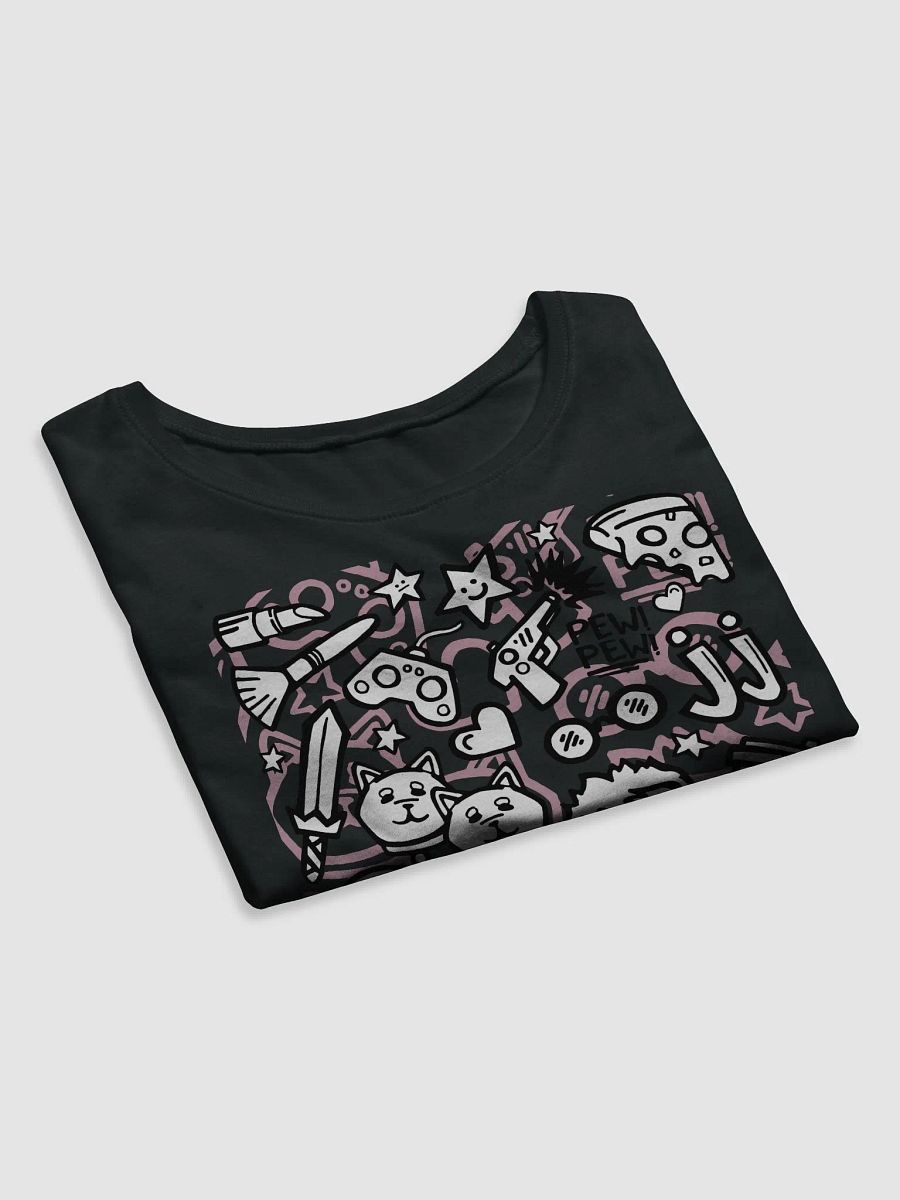 J-Doodle Crop Tee (Black) product image (6)