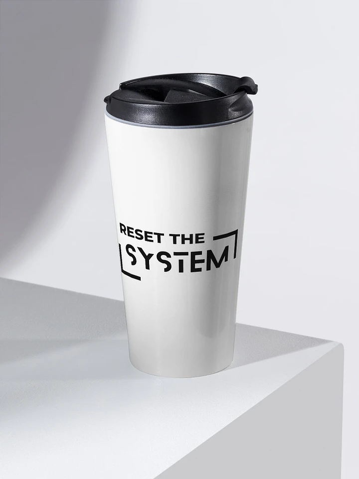 Stainless steel travel mug reset the system product image (1)