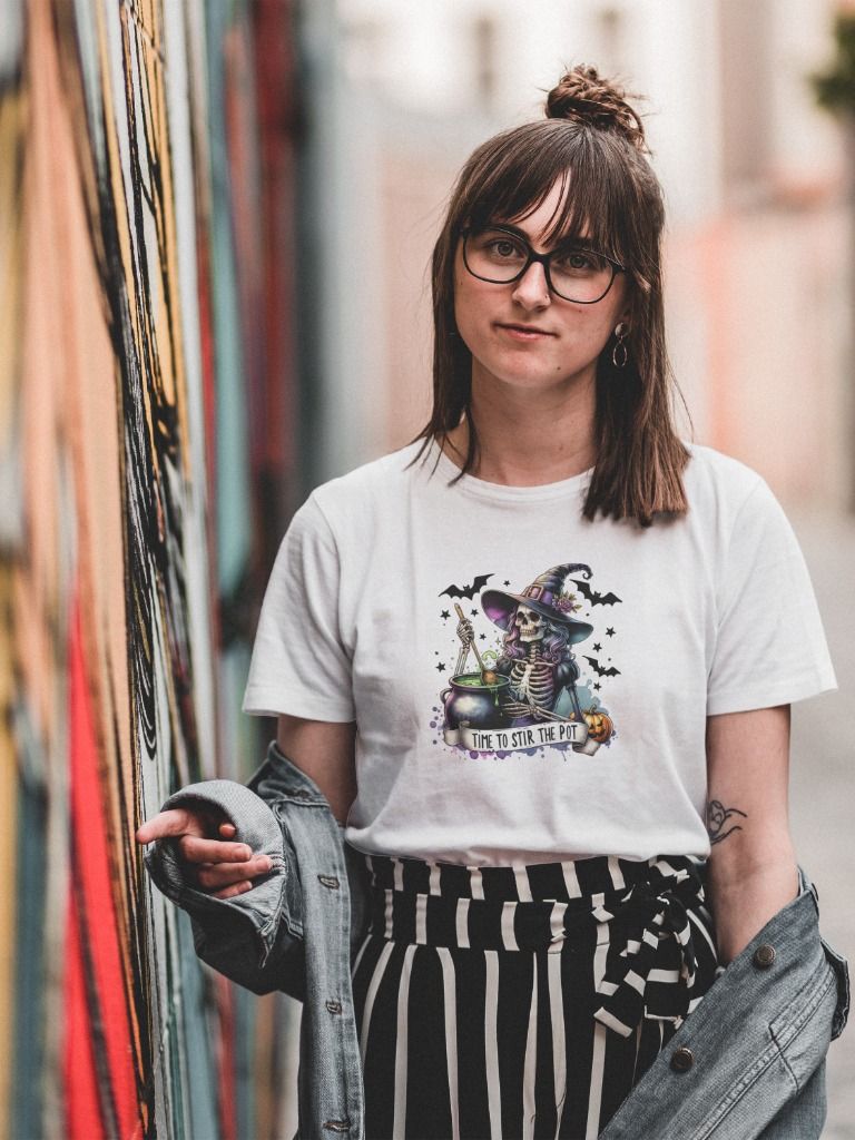 Witchy Stirring Skeleton T-Shirt product image (11)