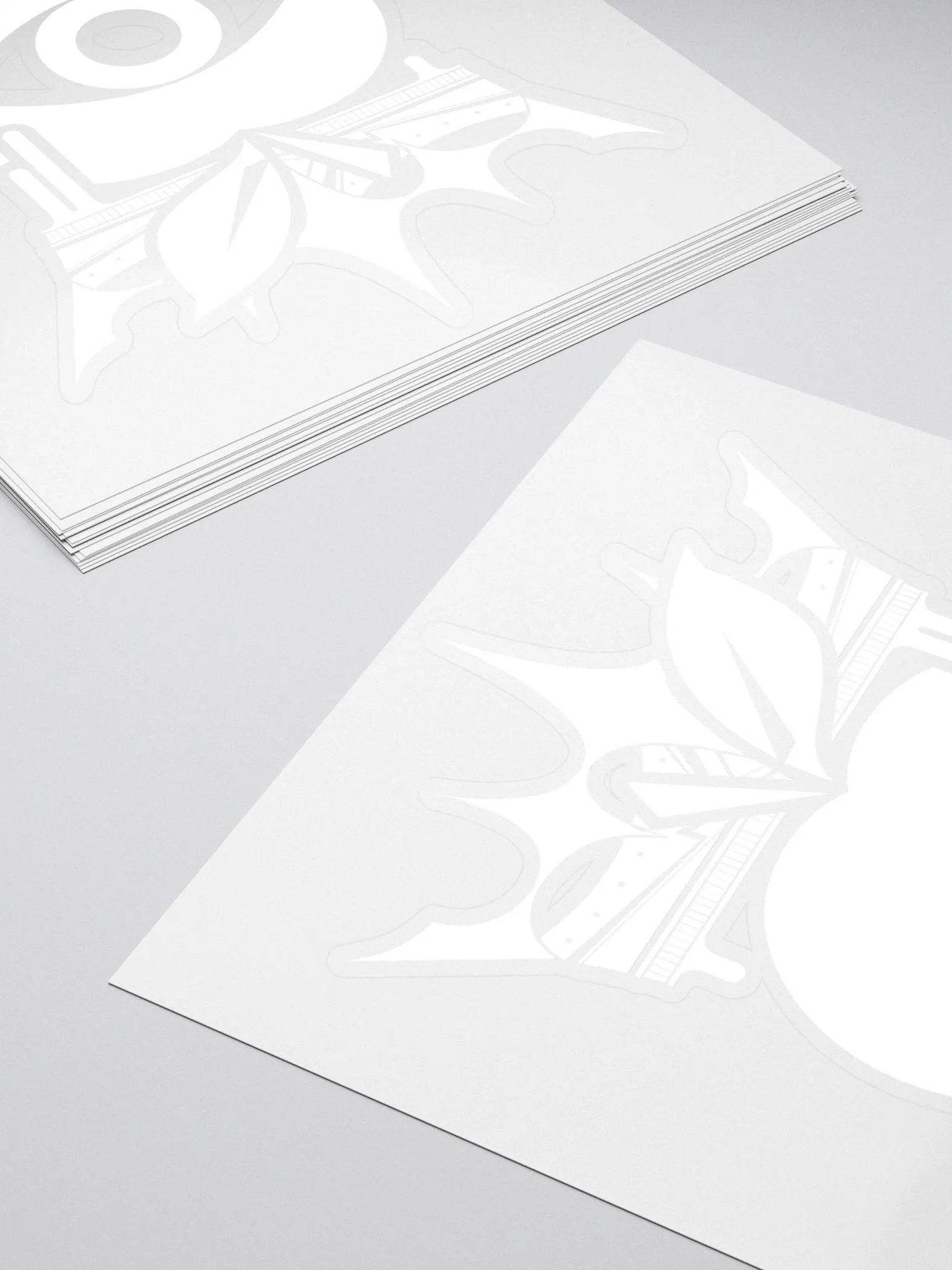 Crowned Apple LARGE (White) ✦ Kiss Cut Stickers product image (11)