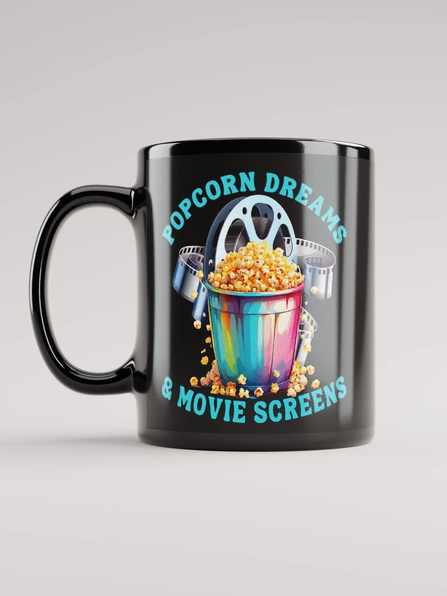 Novelty Graphic | Black Coffee Mug | Popcorn Dreams & Movie Screens product image (1)