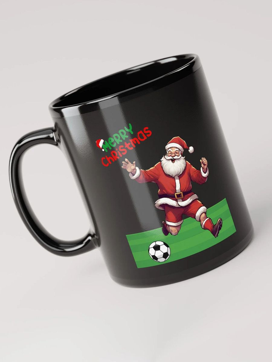 FootBalling (Soccer) Santa Christmas Black Mug product image (5)