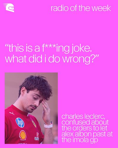 who was right? that’s your imola gp done and dusted 💨

#f1 #formula1 #imolagp #charlesleclerc #scuderiaferrari #alexalbon