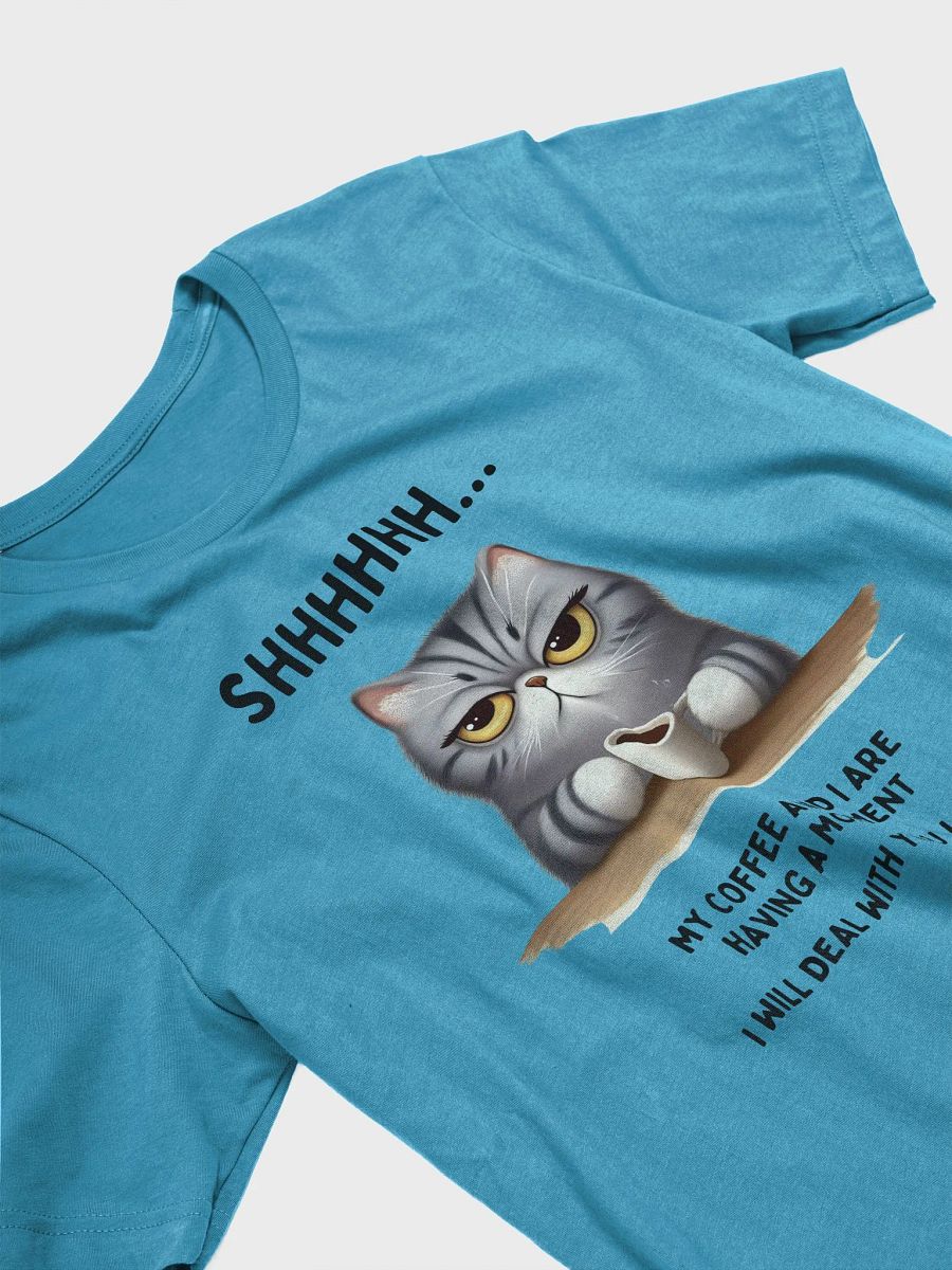 Grumpy Coffee Cat T-Shirt – Adorable & Relatable Morning Mood Tee product image (3)