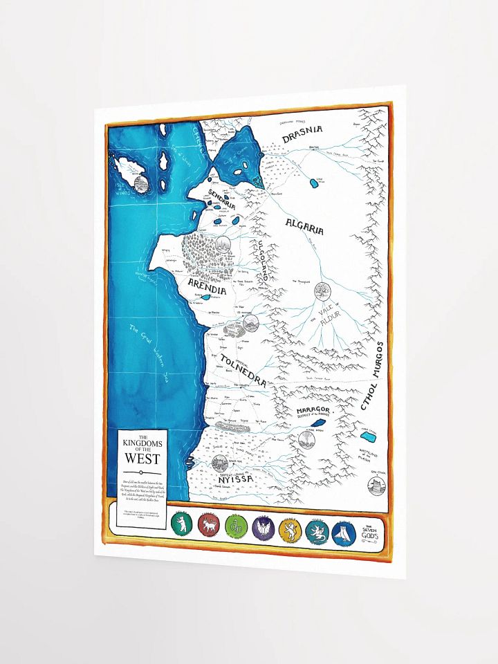 The Kingdoms of the West | Printed Map product image (2)