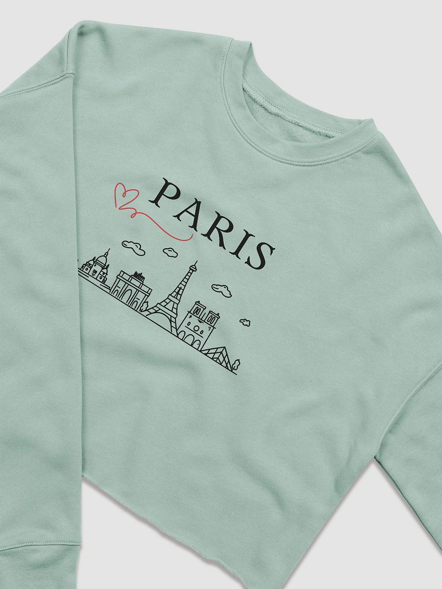 Love Paris with Monuments Crop Sweatshirt | Black Ink product image (3)