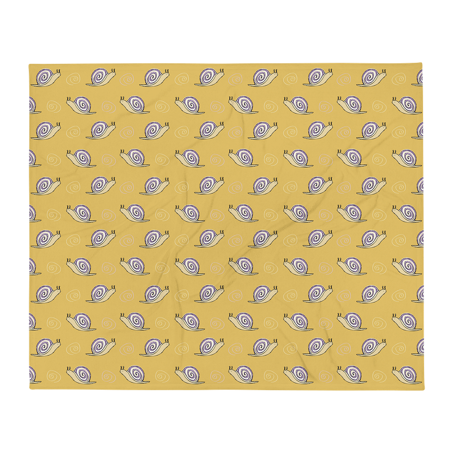 Snail Doodle Patterned Throw Blanket product image (2)