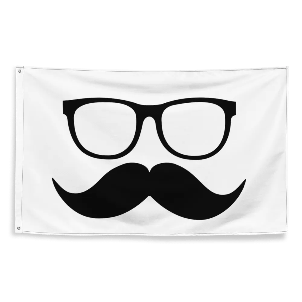 Black Moofstache Flag product image (2)