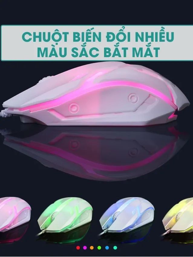 Bàn Phím Giả Cơ Kèm Chuột Máy Tính Có Dây Tích Hợp Đèn Led Bật Tắt | Phiên Bản Keycap Bo Góc Mới product image (5)