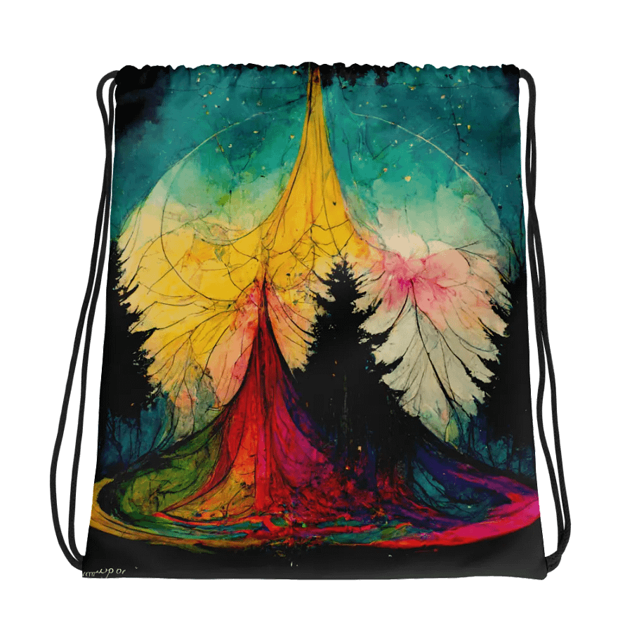 Cosmic Tree Symphony Drawstring Bag product image (1)