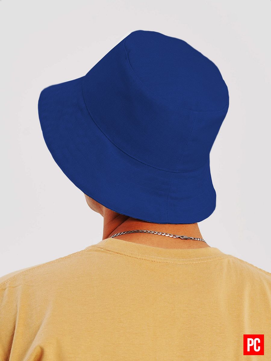 Plain Color Royal Blue Bucket Hat product image (3)