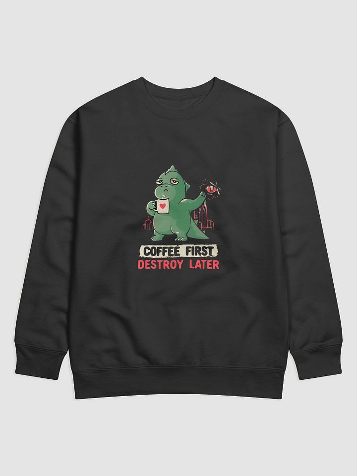 Dino Destruction Coffee Sweatshirt product image (1)
