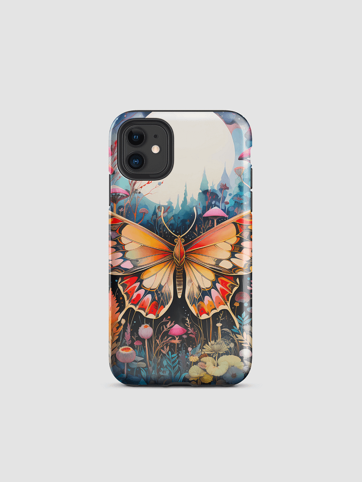 Moth in the flowers Tough iPhone Case product image (1)