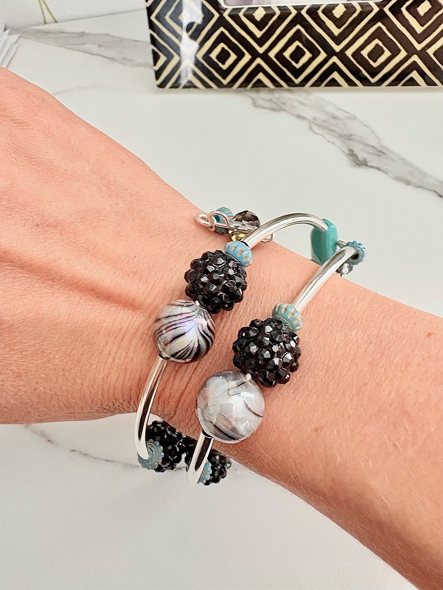 Handmade 8.25" Coil Bracelet | Mermaid Charm Jewelry | by Monique Faella Designs™ | MFD-00074 product image (1)