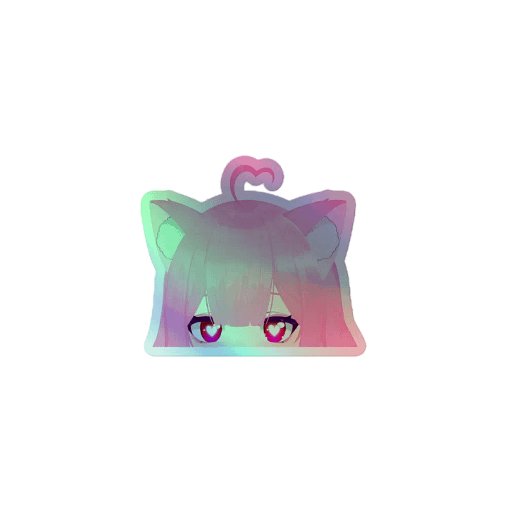 Comfy Kitty Peeker Holo Sticker product image (1)