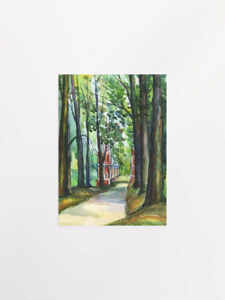 Serene Pathway Watercolor Poster - Summer Alley product image (1)