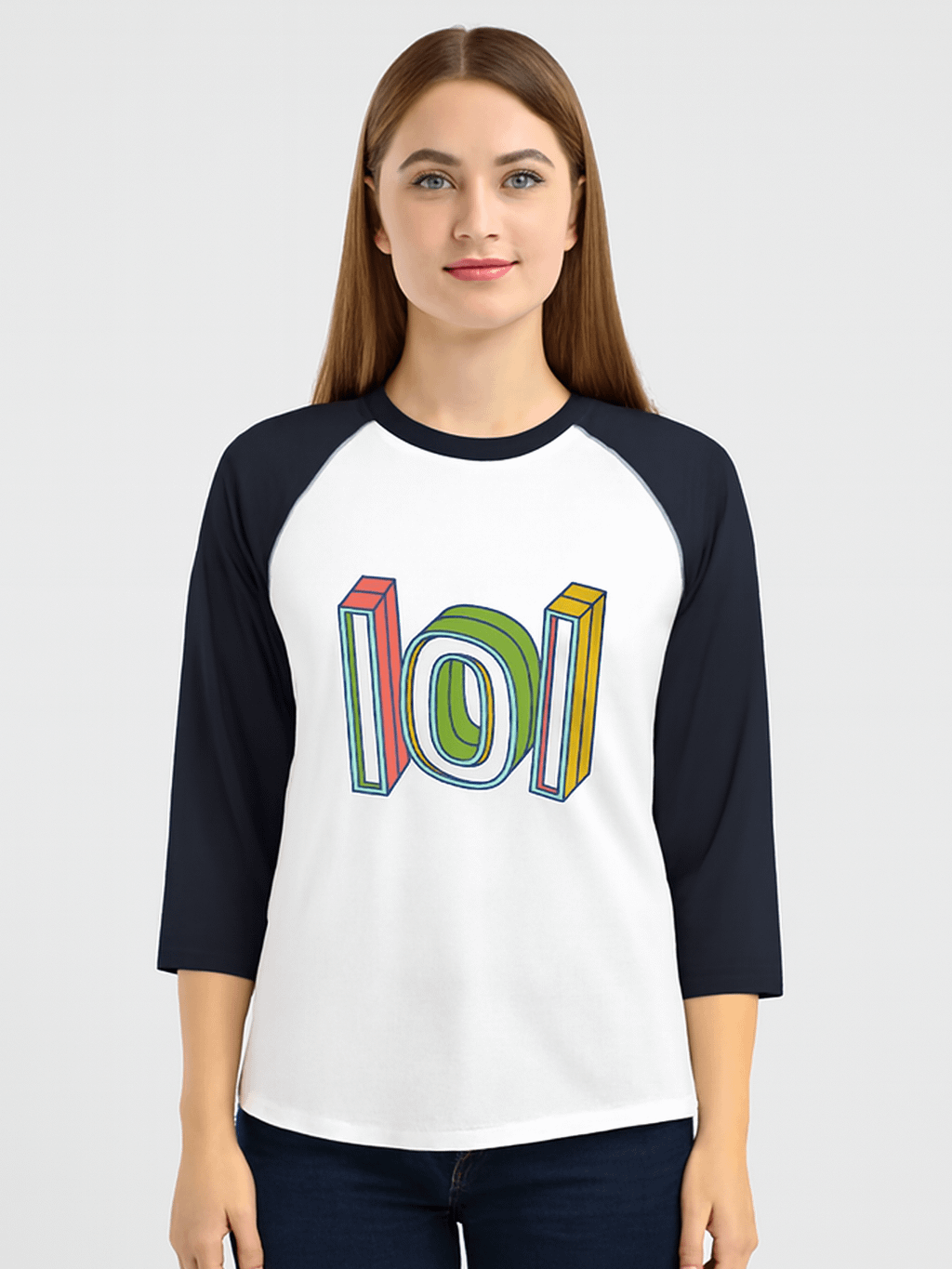 Fun 3D 'LOL' Graphic Long Sleeve T-Shirt product image (1)
