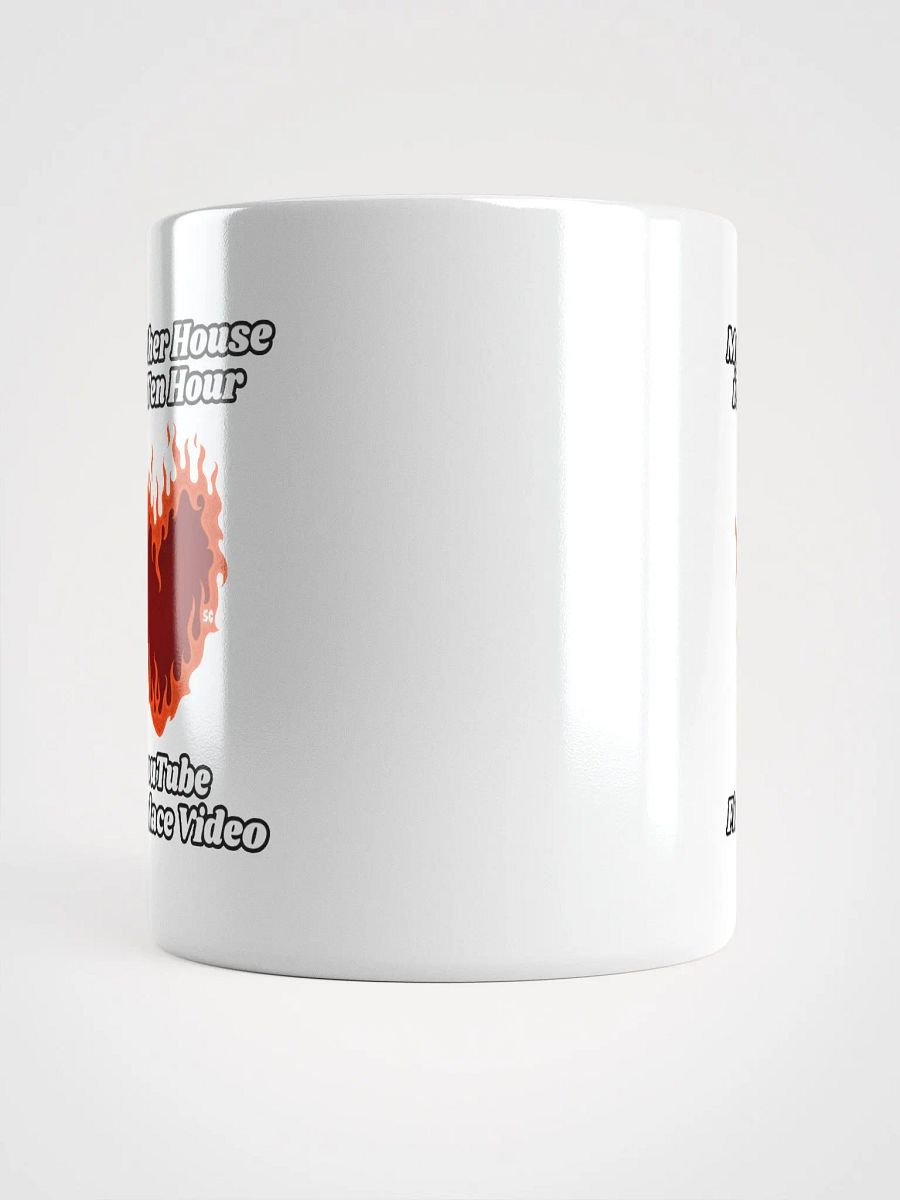 Flaming Heart - My Other House is a Ten Hour YouTube Fireplace Video | White Glossy Mug product image (5)