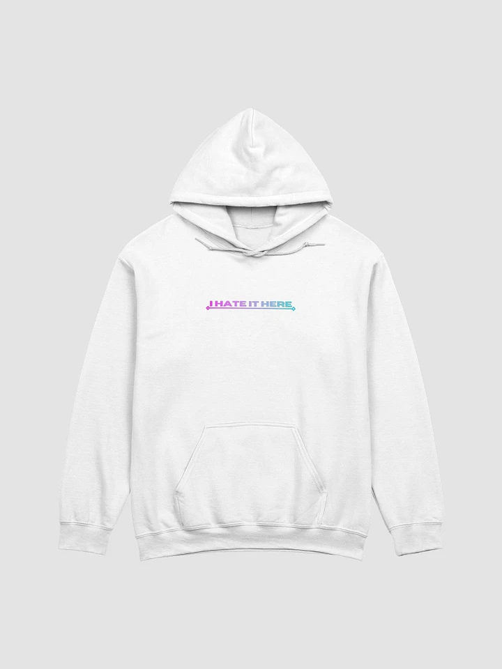 I Hate It Here Hoodie with pink & blue text product image (1)