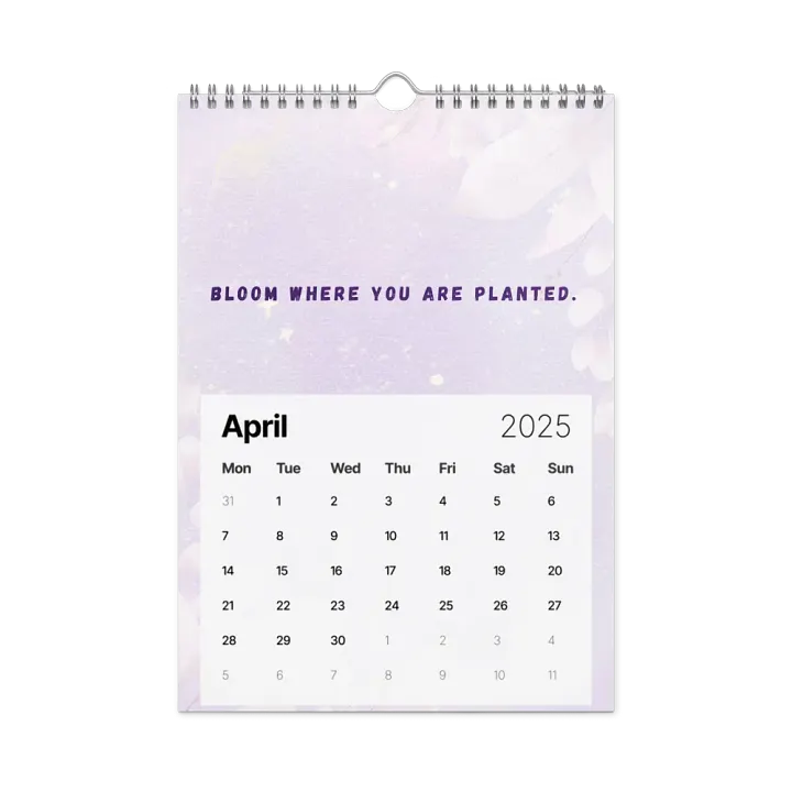 FLORAL INSPIRATIONAL QUOTES WALL CALENDAR 2025 product image (1)