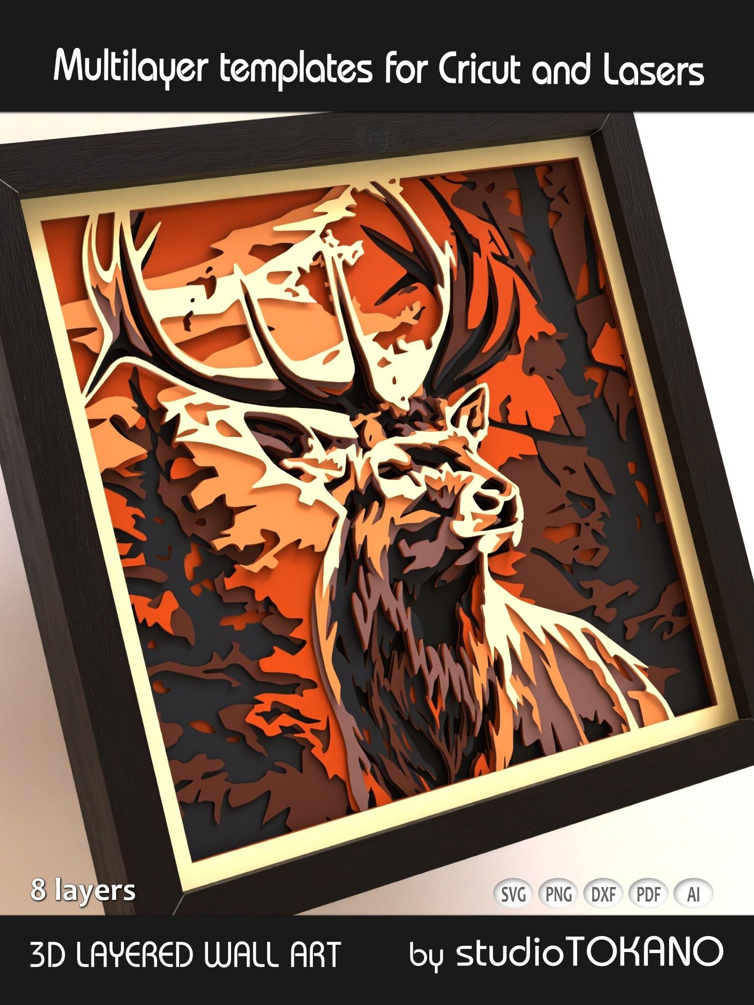Deer Multi layered Shadowbox product image (2)