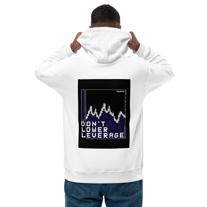 liquidated hoodie don't lower leverage white product image (1)