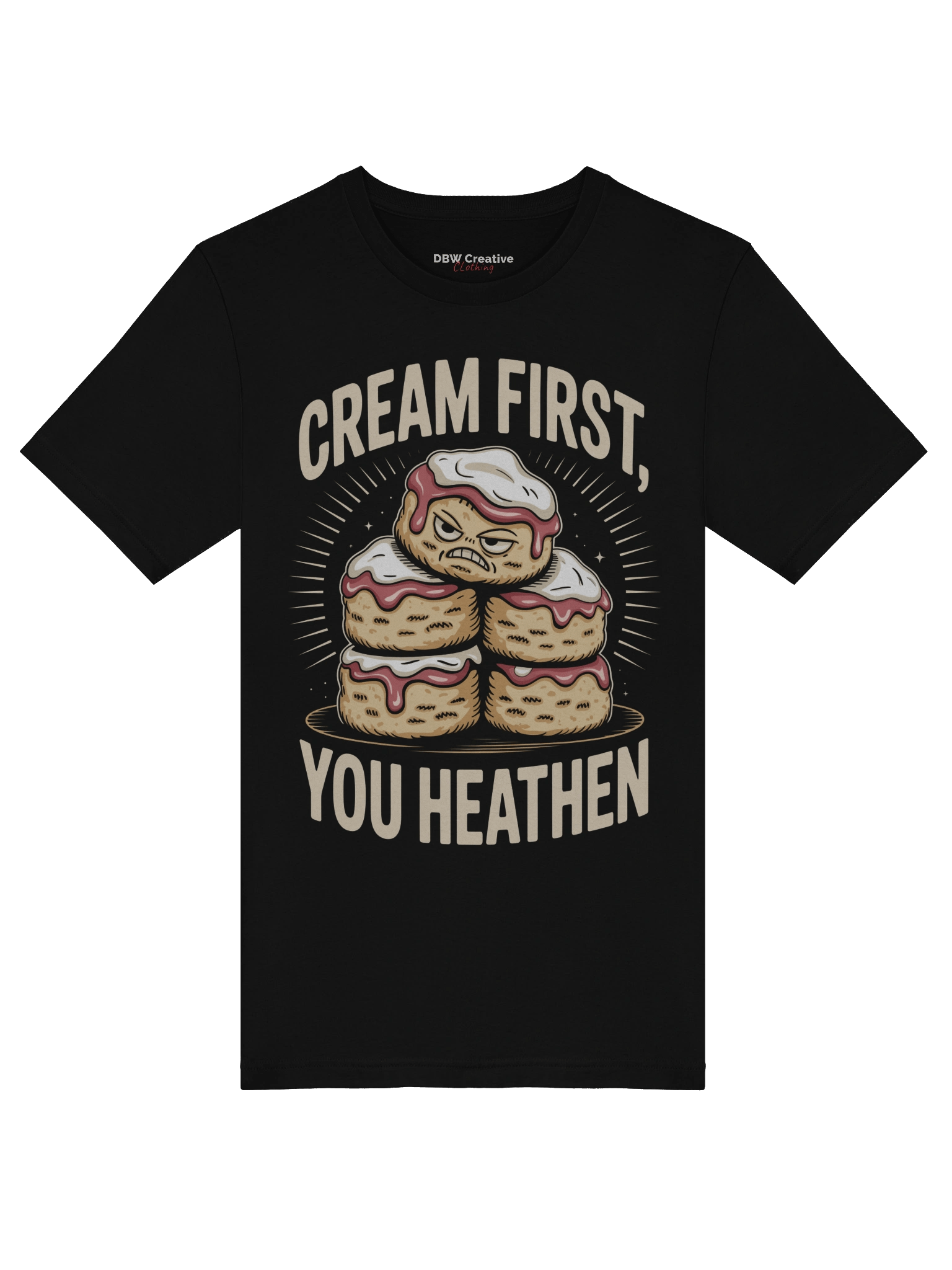 Cream First, You Heathen T-Shirt product image (5)