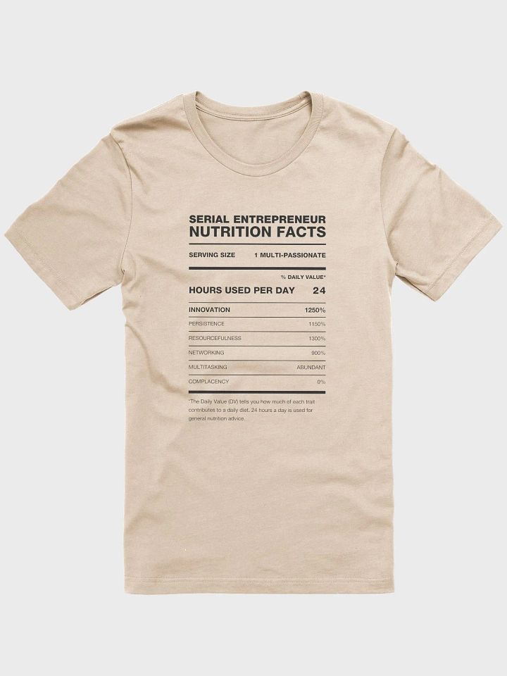 SERIAL ENTREPRENEUR Nutrition Facts Supersoft Tee product image (26)