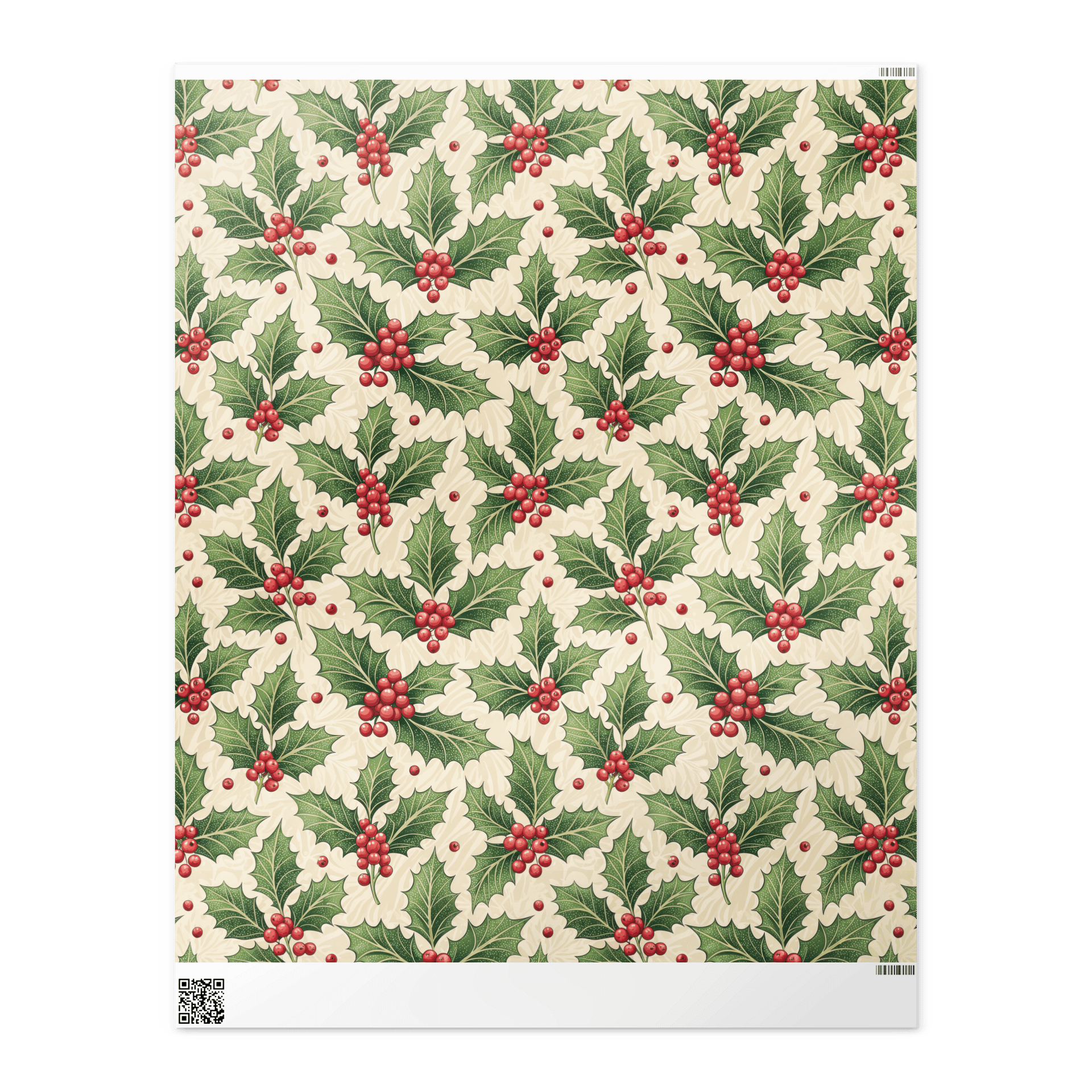 Holly Cheer Holiday Wrapping Paper product image (2)