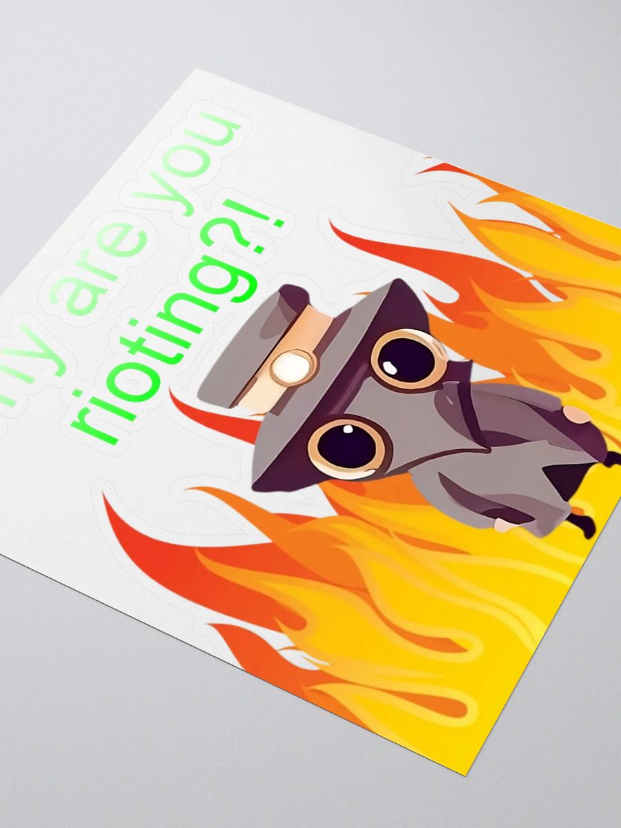 Why are you rioting sticker product image (9)