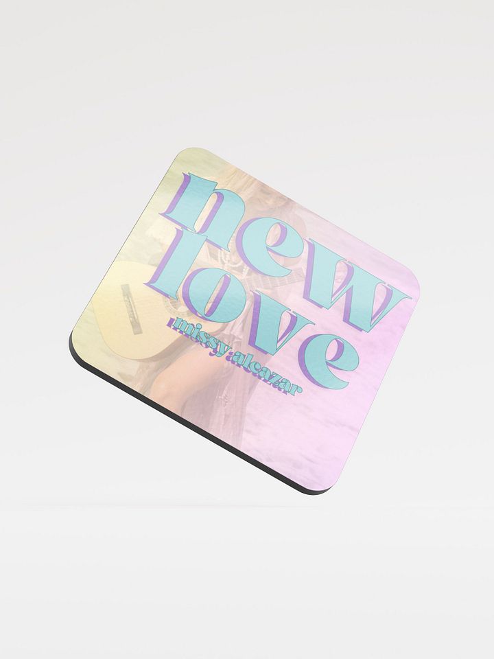 New Love glossed cork coaster product image (1)