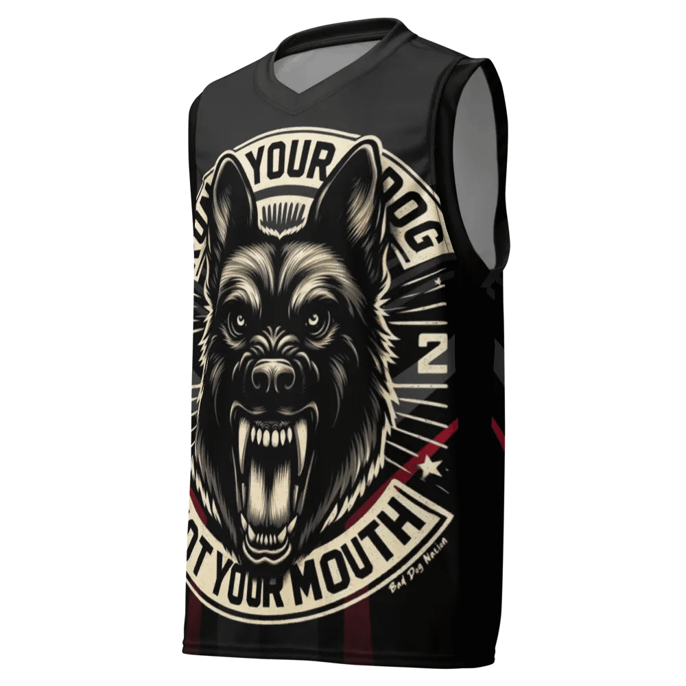 Run Your Dog Not Your Mouth - Unisex Basketball Jersey product image (2)