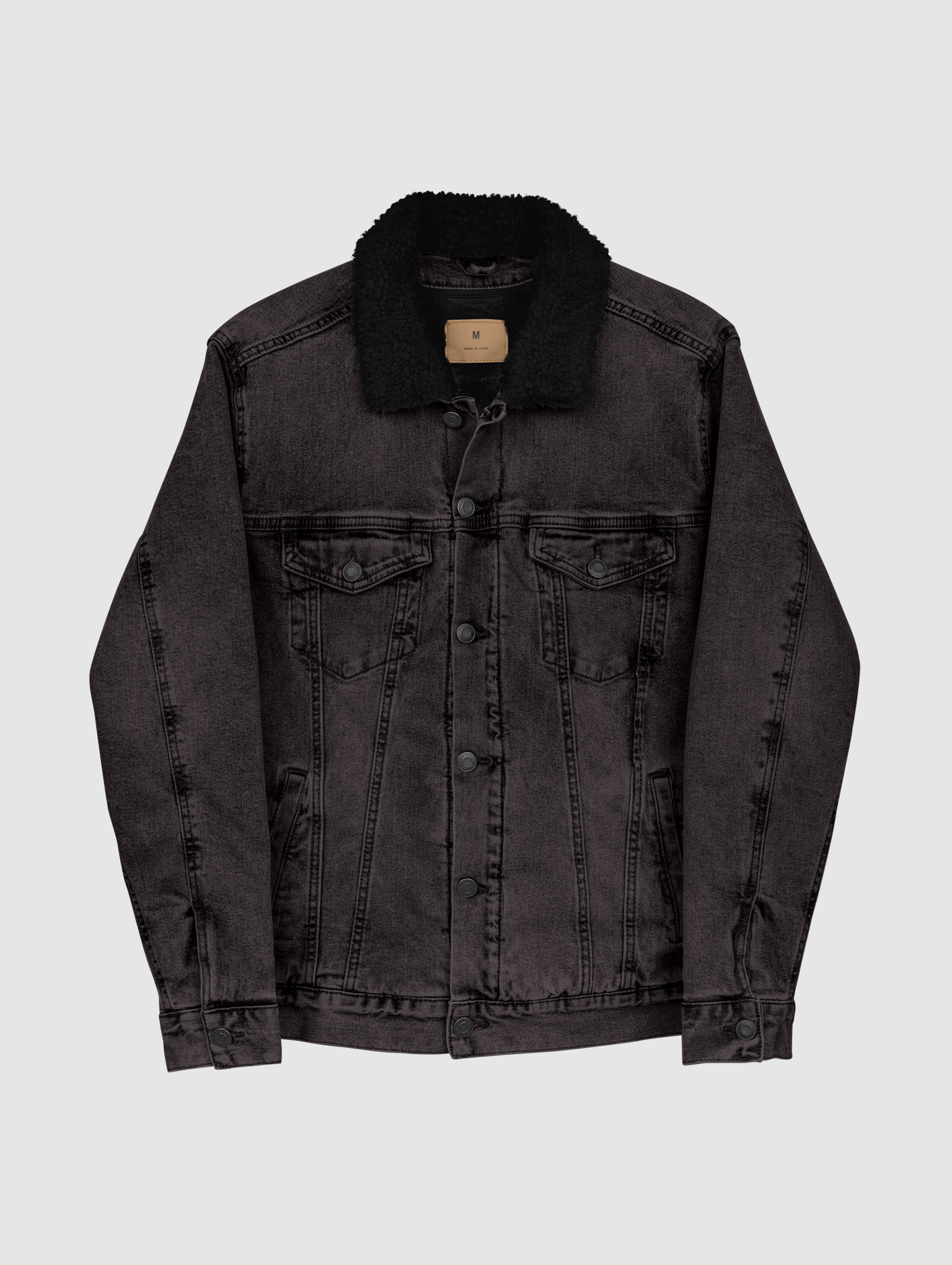 denim sherpa jacket product image (3)