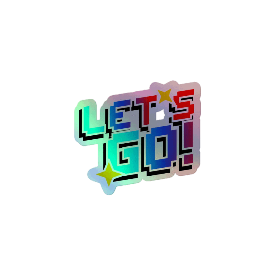 Let's Go Emote Holo Sticker product image (1)