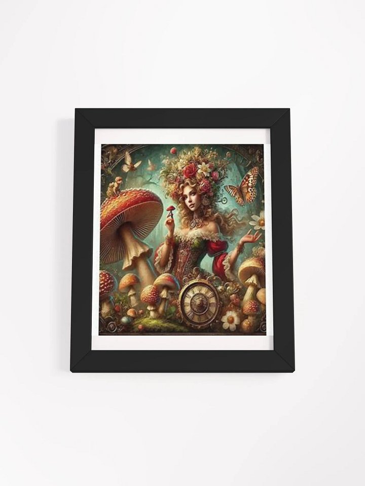 Beautiful Mushroom Lady on Canvas framed wall art product image (7)