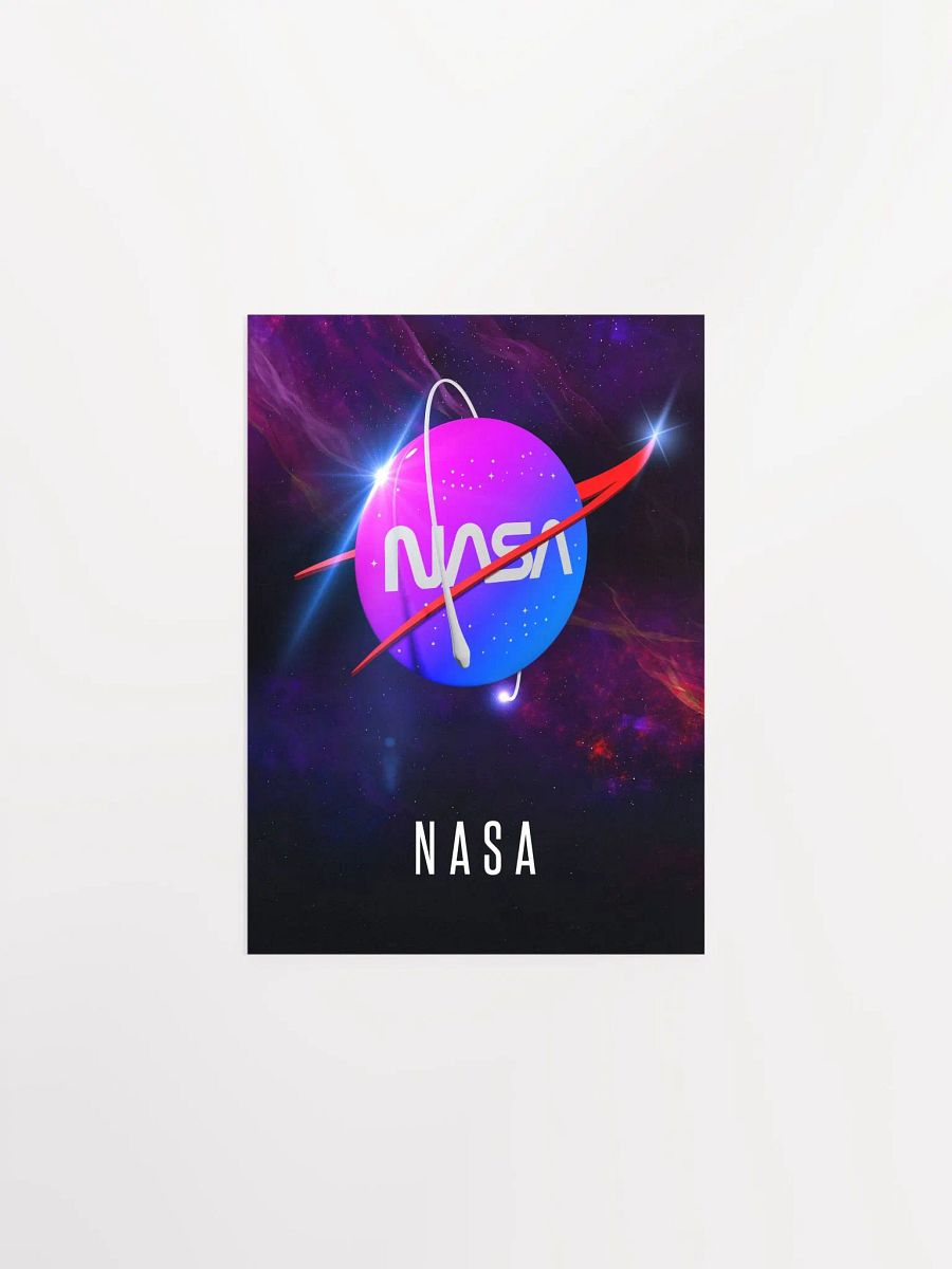 NASA plastic logo, 3D — space poster, science print product image (7)