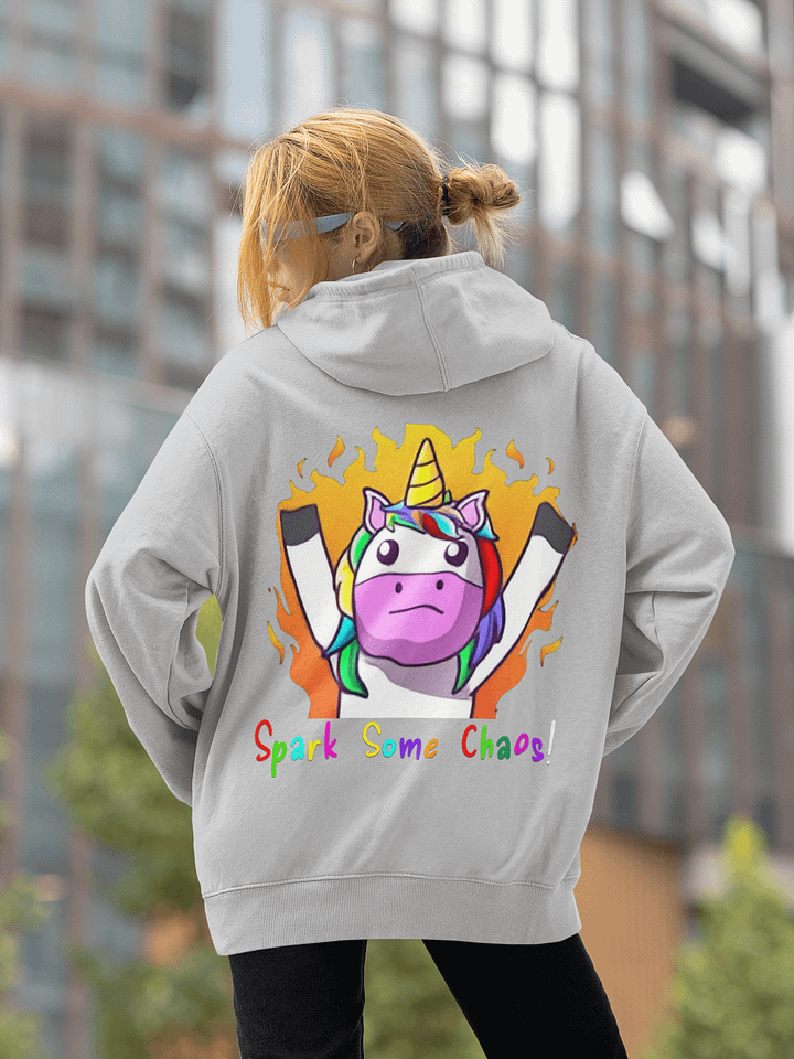 Spark Some Chaos Hoodie - Oversized Athletic Heather product image (2)