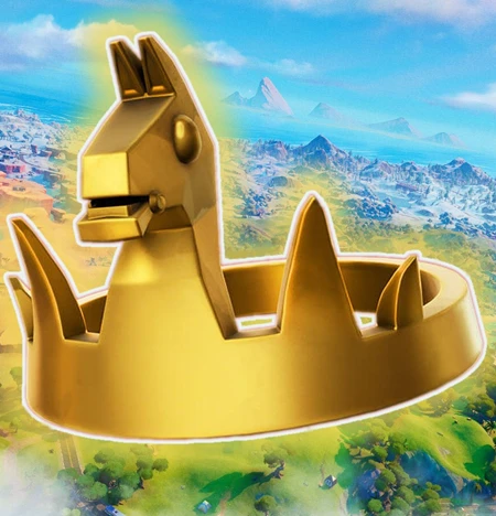 3D Printed Golden Fortnite Victory Crown product image (1)