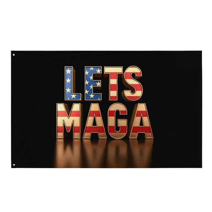Patriotic LETS MAGA - Flag Wall Art product image (2)