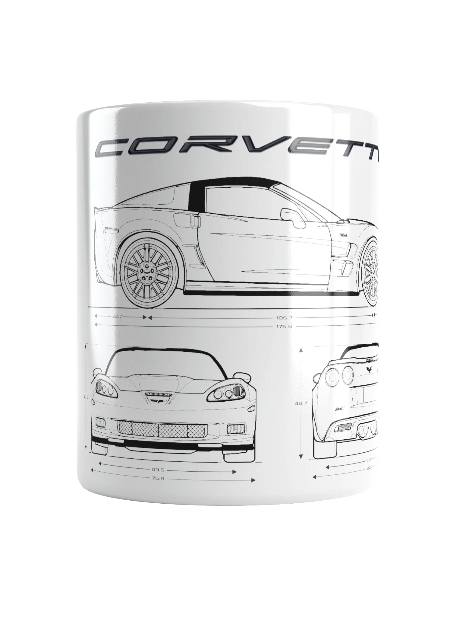 C6 VETTE- PEARL WHITE MUG product image (5)
