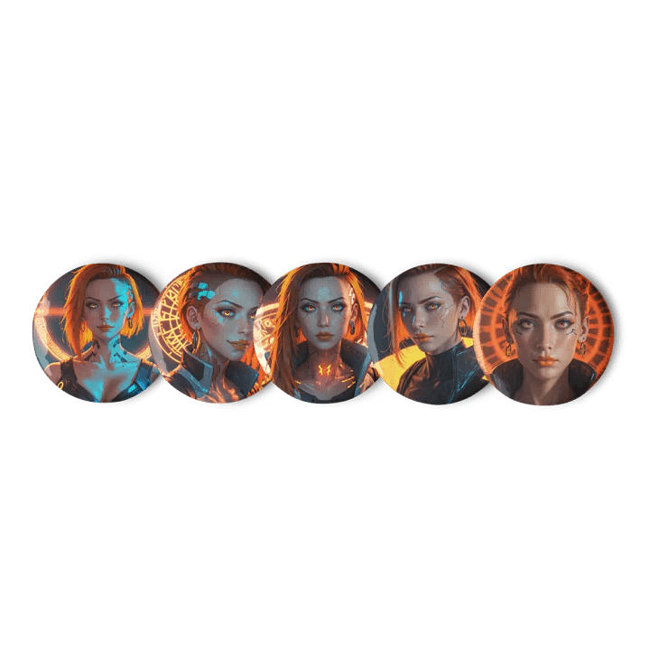 Duskfall Daycore: Neon Cybernetic Pin Collection product image (1)