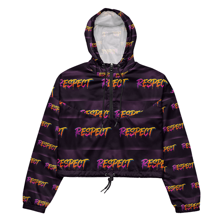 Da RESPECT All-Over Print Women's Cropped Windbreaker product image (2)