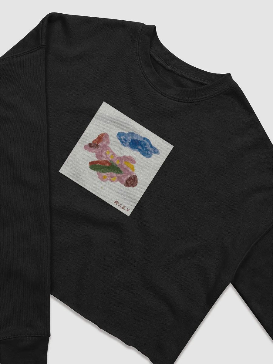 Kid Airplane (Bella+Canvas Women's Fleece Crop Sweatshirt) product image (3)