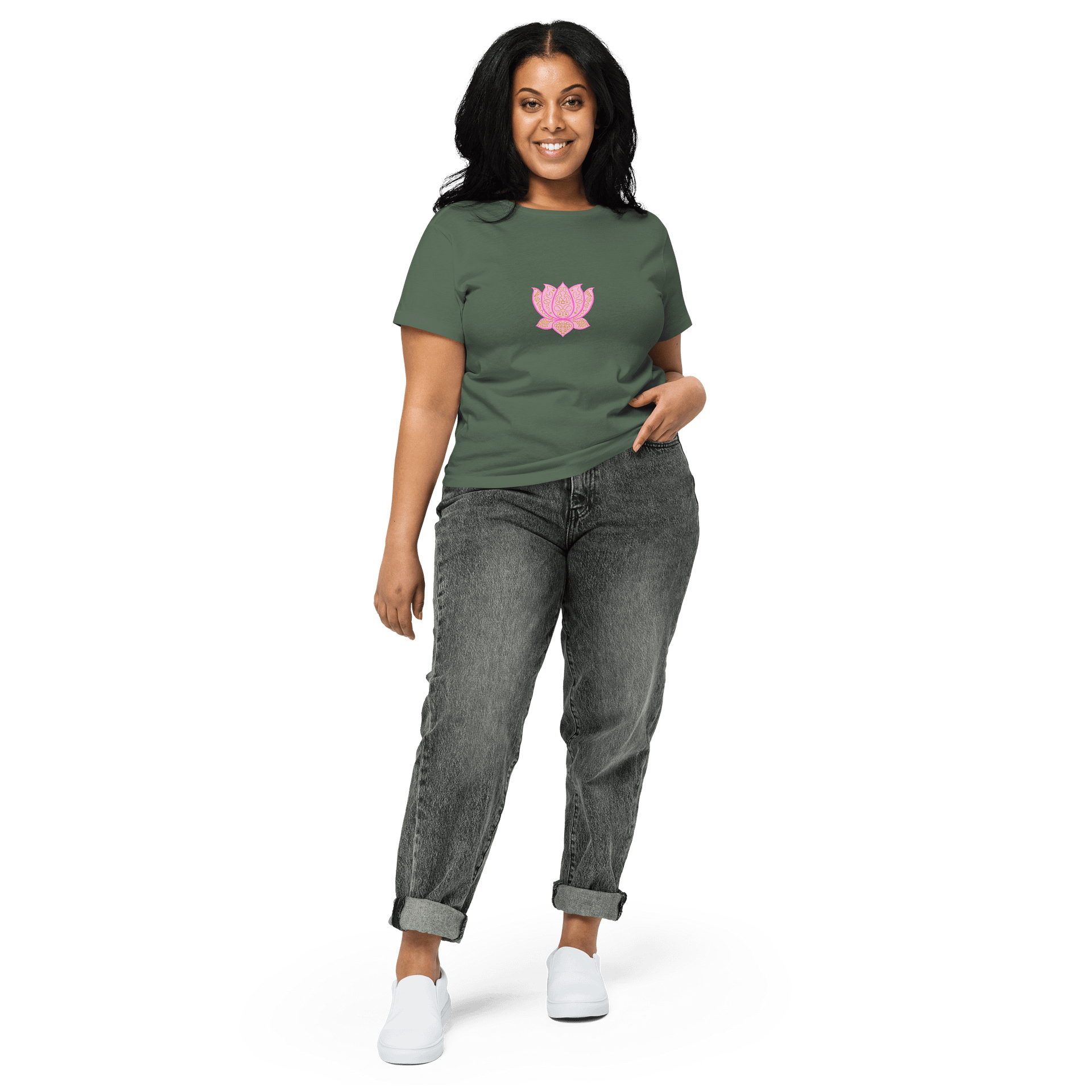 Lotus Bloom Gold Pattern Women's Tee product image (3)